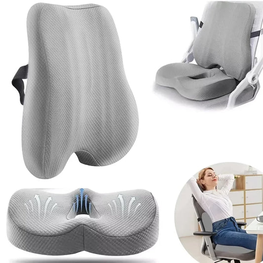 DICEEVIL Seat Cushion and Lumbar Support Pillow