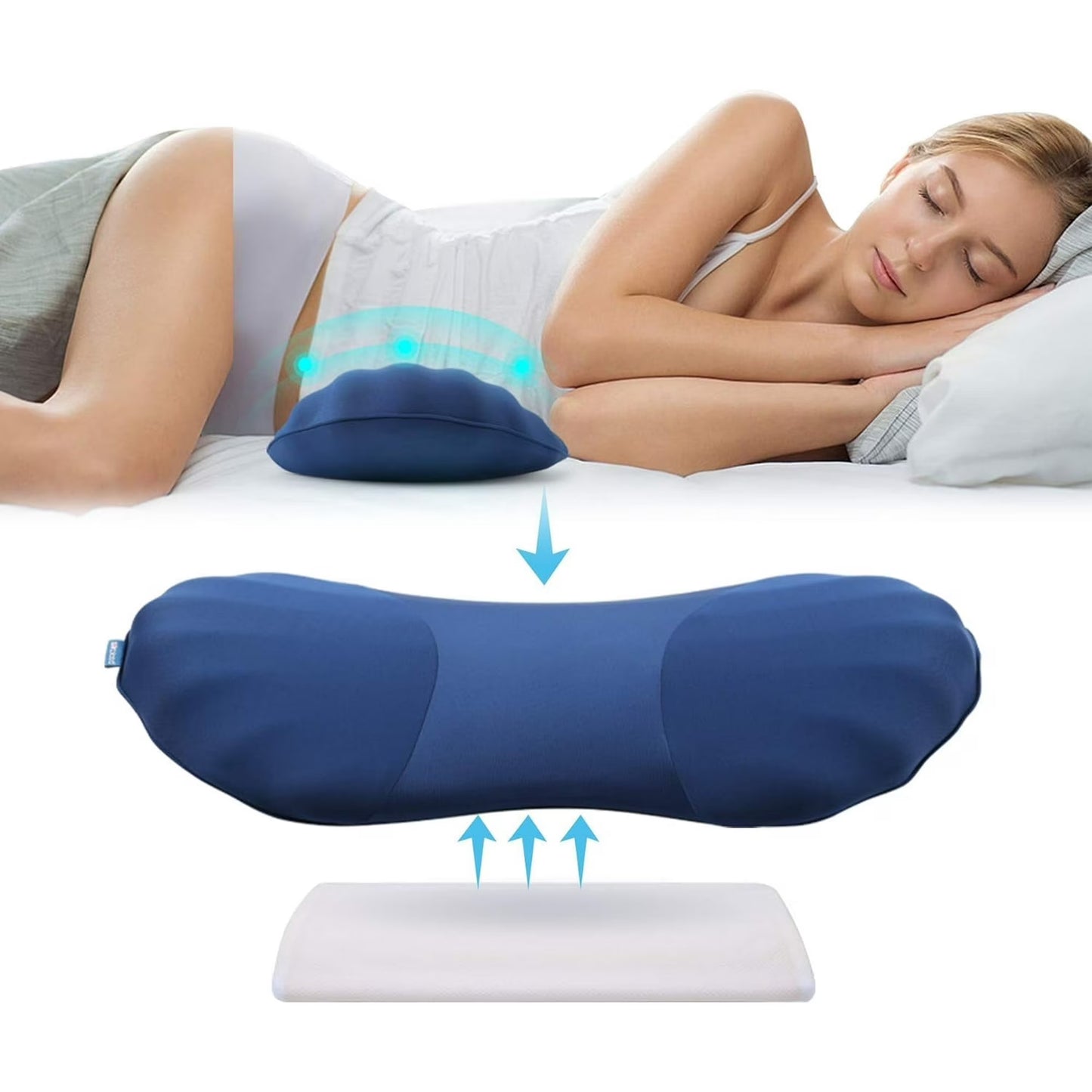 Adjustable Lumbar Support Pillow for Sleeping