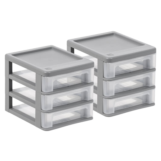 IRIS Small 3-Drawer Countertop Organizer (2 Pack)