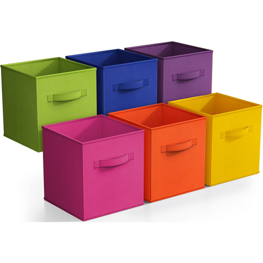 Sorbus Fabric Storage Bins 11" Foldable Cubes (6 Pack)